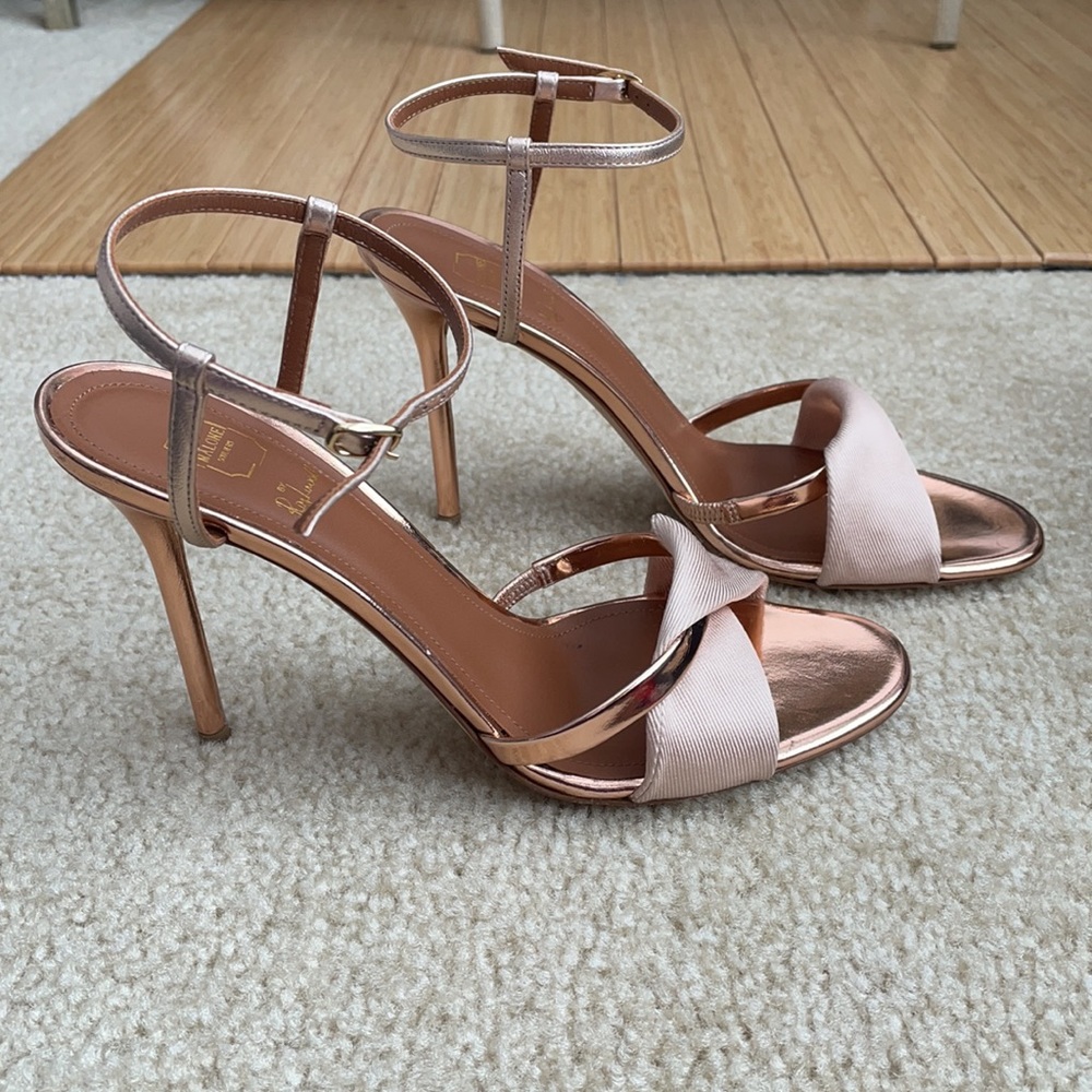 Malone Souliers nude/rose gold Terry 100 sandal